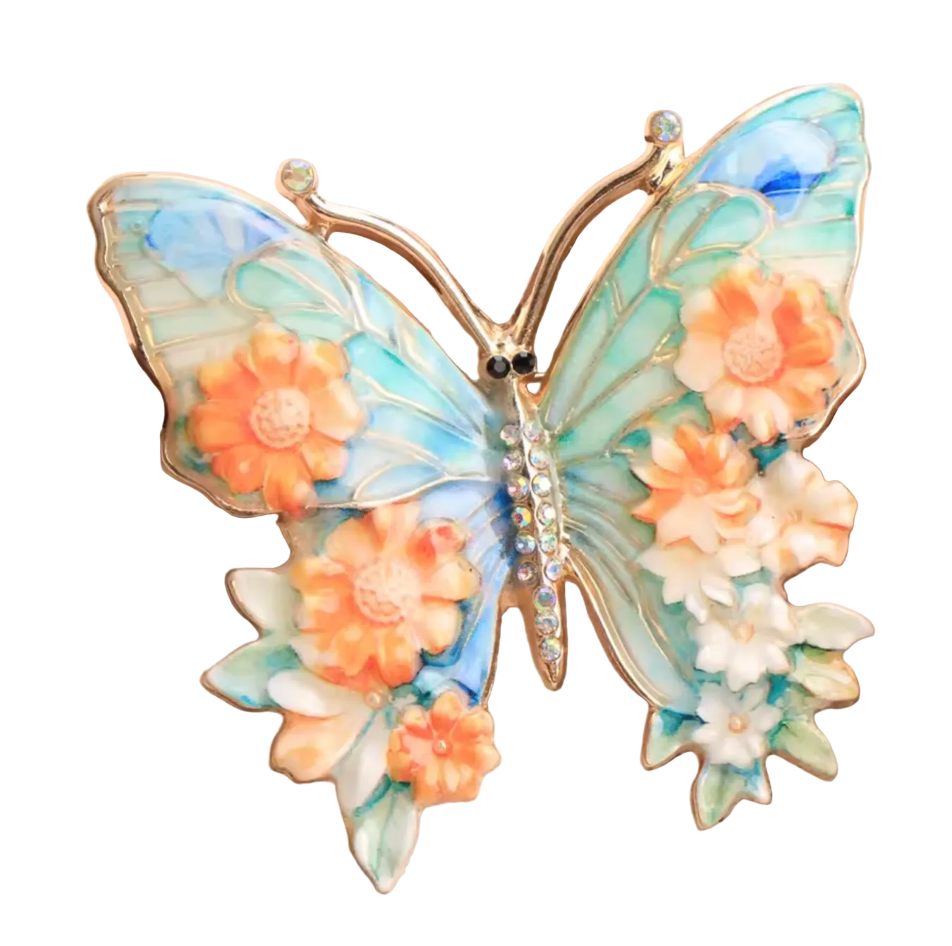 Broche Papillon en Porcelaine - Bijou Tendance Artisanal et Poétique nacrelune.com broche