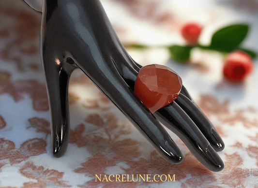 Bague en agate naturelle 54 NACRELUNE Bague