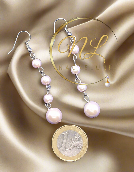 Boucles d’oreille en perles roses