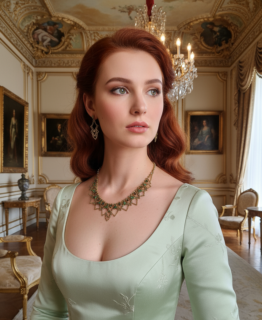 Parure sophistiquée en strass verts