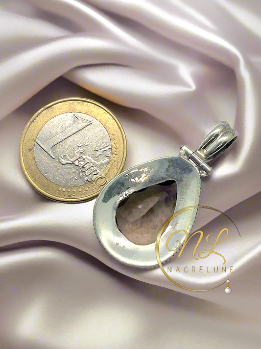 Pendentif en argent et quartz fumé