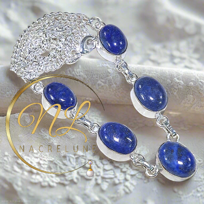 Collier en argent avec lapis lazulis
