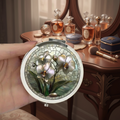 Miroir de maquillage pour le sac : choisissez votre modèle A orchidées blanches nacrelune.com accessoires