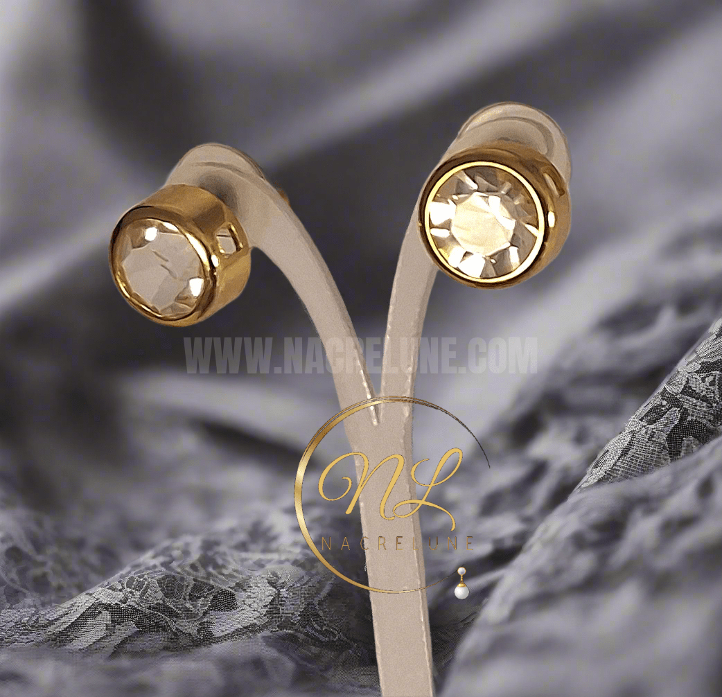 Boucles d’oreille imitation diamant