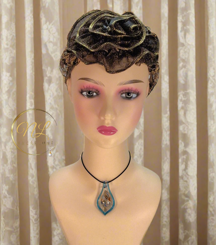 Pendentif en verre multicolore