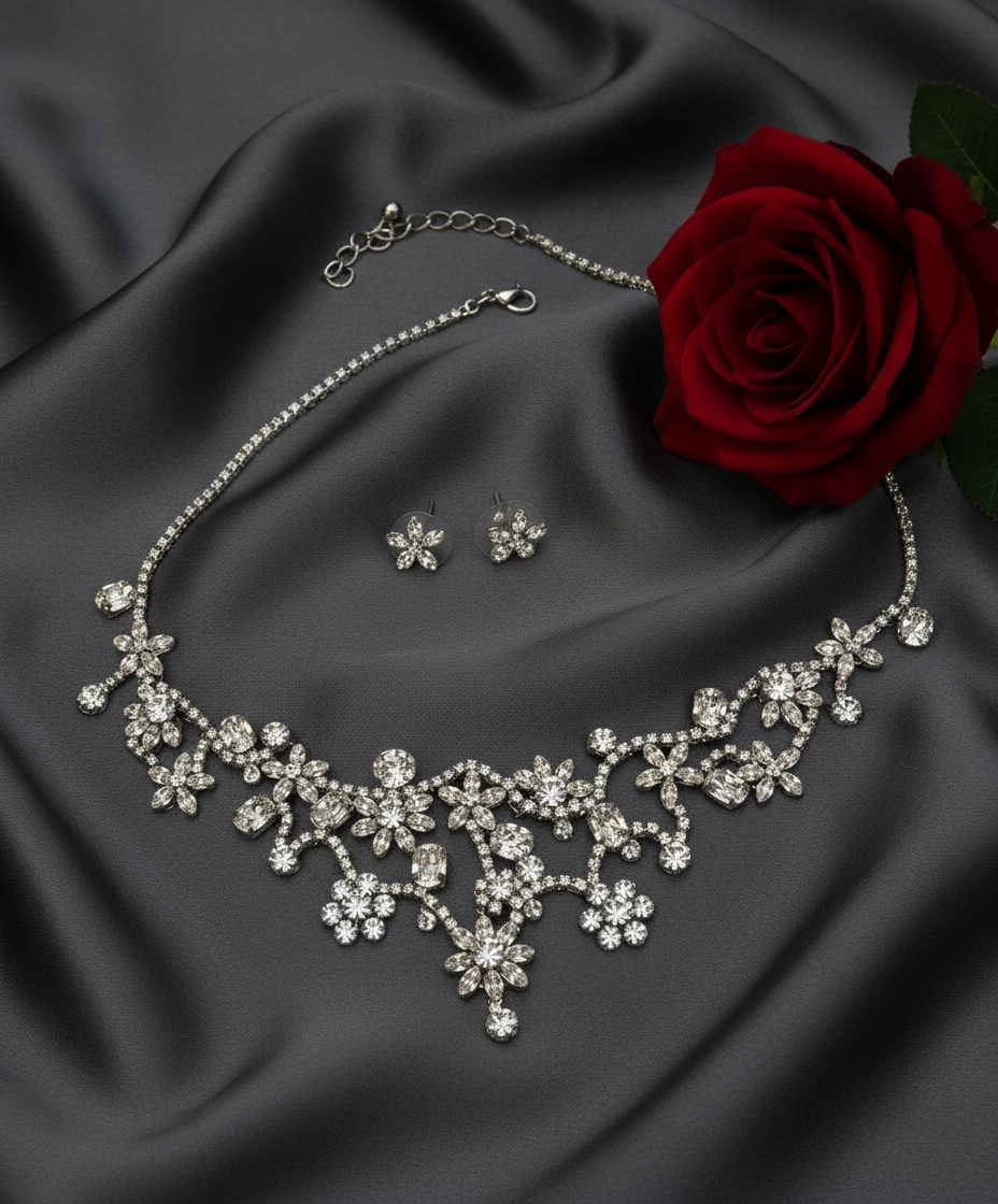 Parure en strass sophistiquée NACRELUNE parure