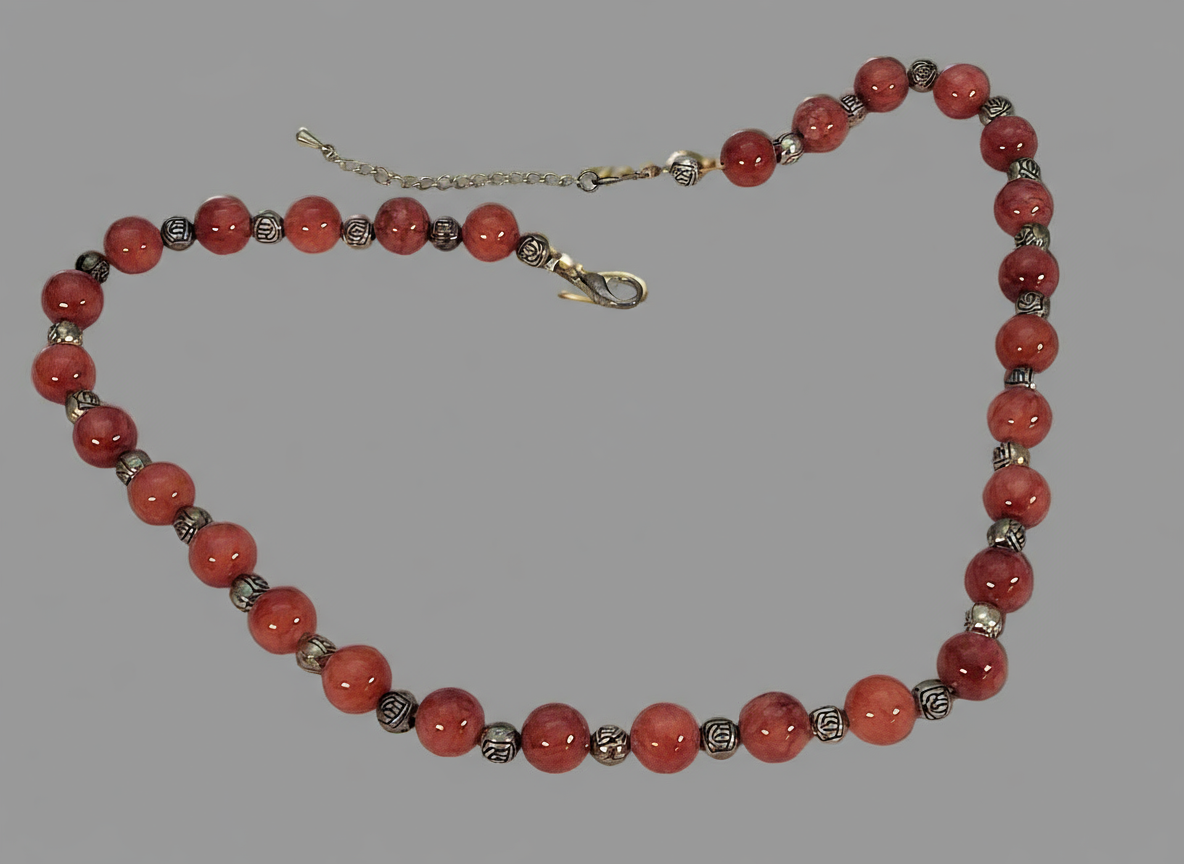 Collier en perles d’agate nacrelune.com collier
