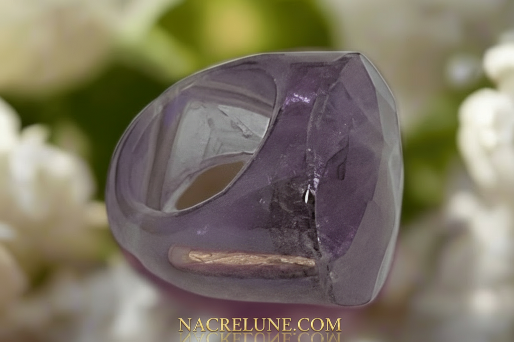Bague en améthyste naturelle nacrelune.com Bague