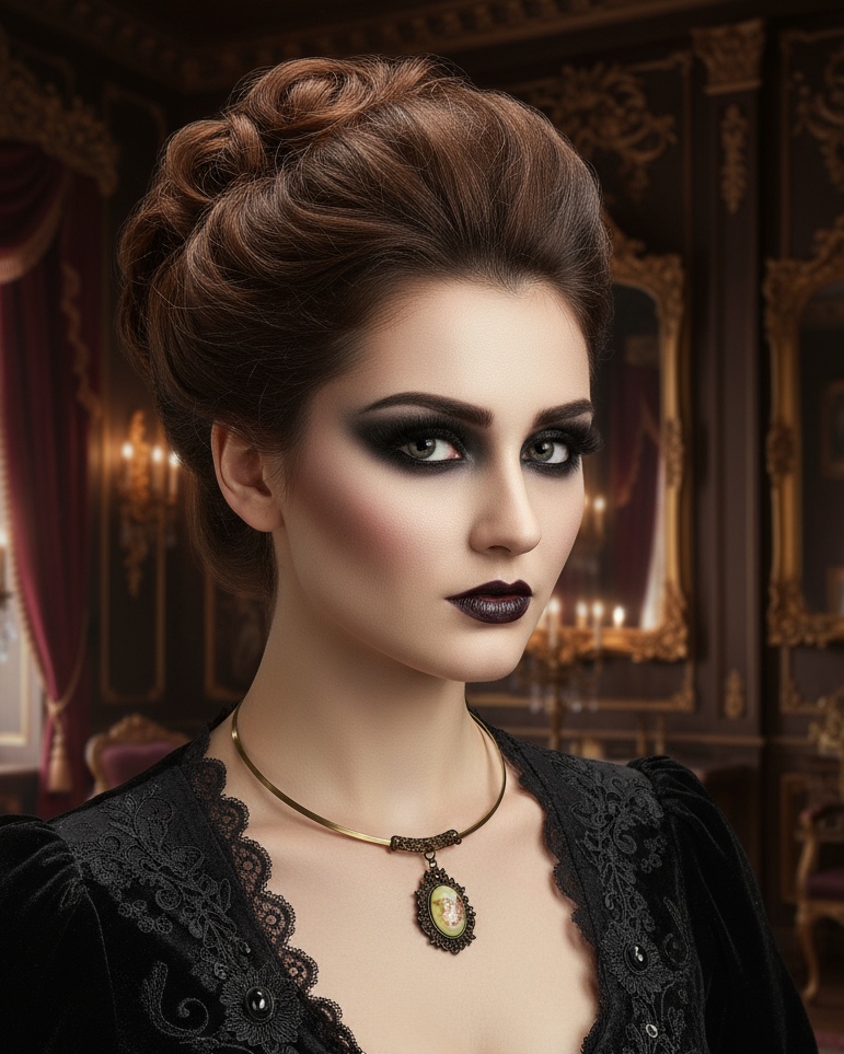 Pendentif camée artisanal avec une fée des fleurs NACRELUNE