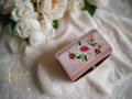 Grande boîte maquillage avec miroir : couleurs variées Rose clair nacrelune.com accessoires
