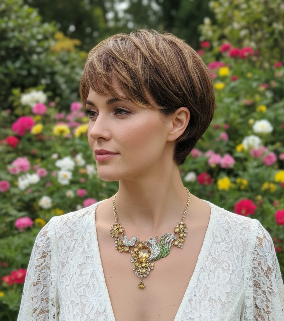 Parure en strass représentant des écureuils NACRELUNE parure