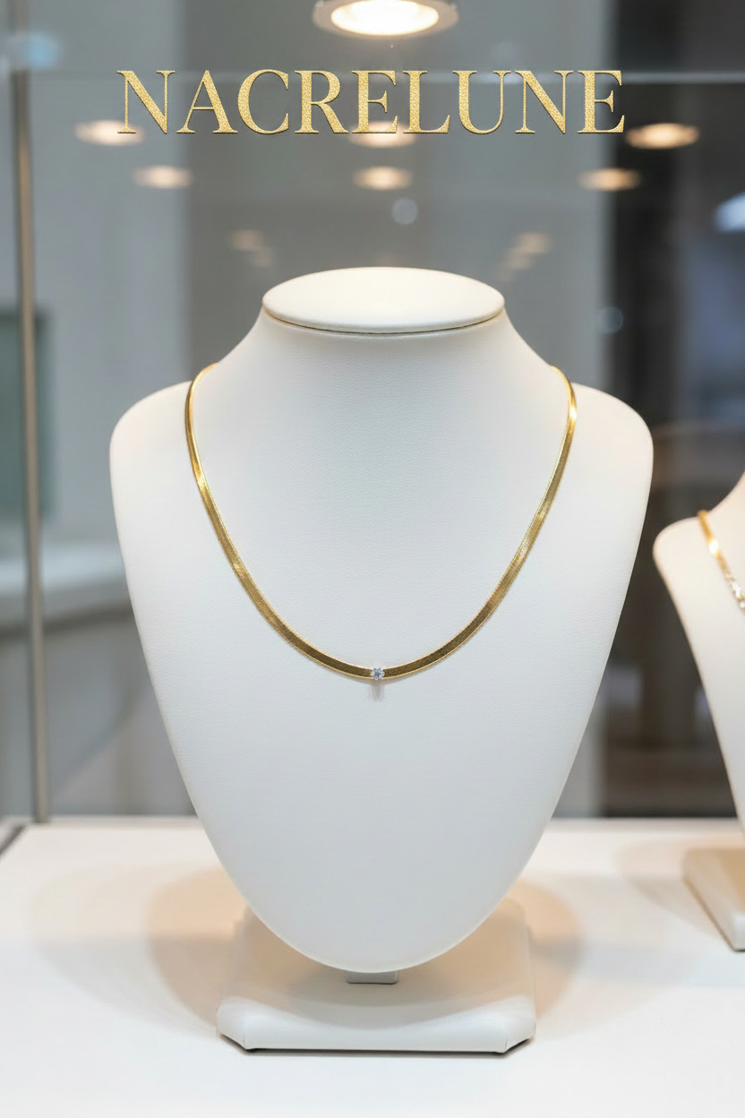 Collier Plaqué Or & Zirconia – Éclat Diamant NACRELUNE collier