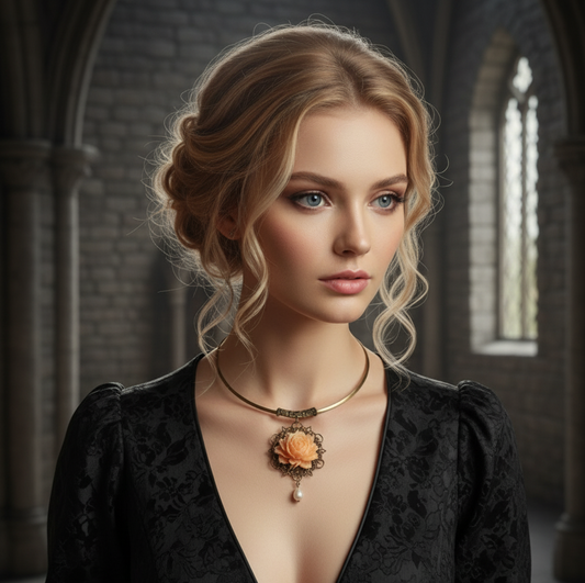 Pendentif en résine en forme de rose NACRELUNE pendentif