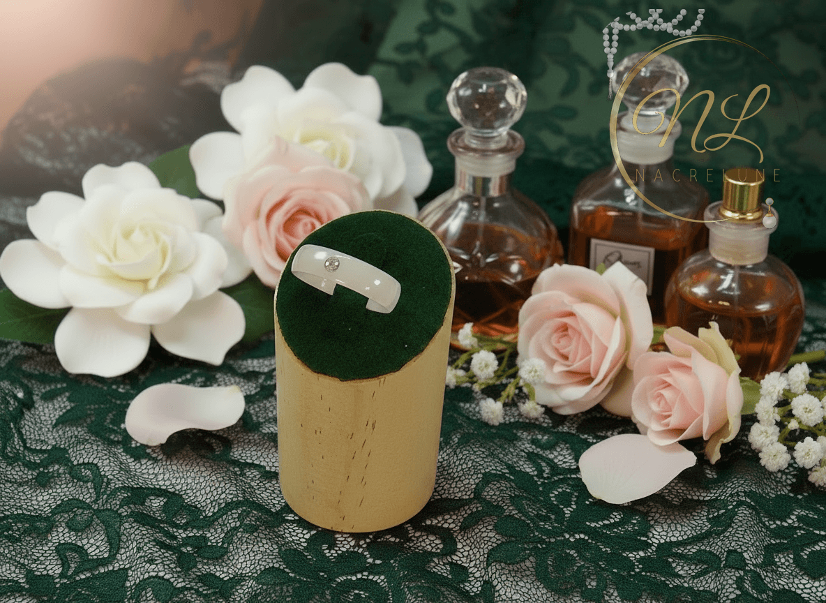 Bague en céramique : choisissez votre couleur NACRELUNE Bague