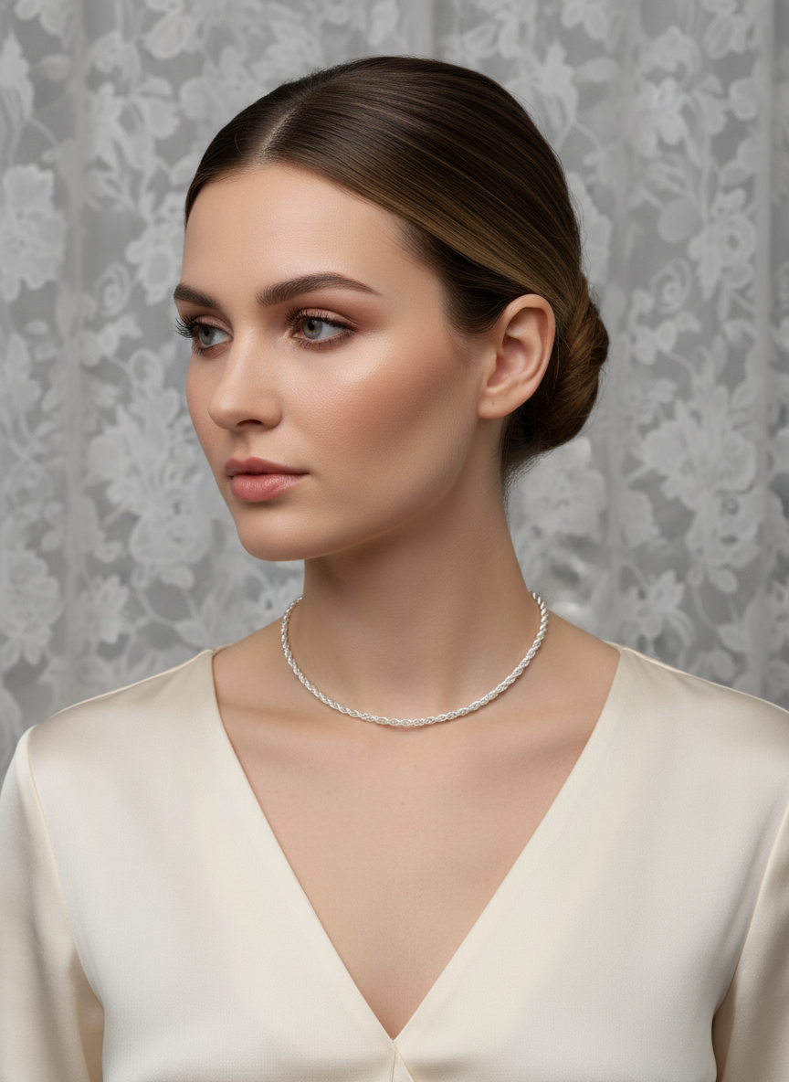 Tours du cou et liens en cordon ou tissu NACRELUNE collier