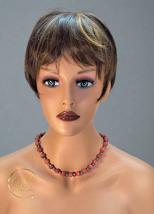 Collier en perles d’agate