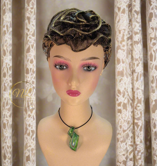 Grand pendentif en verre multicolore