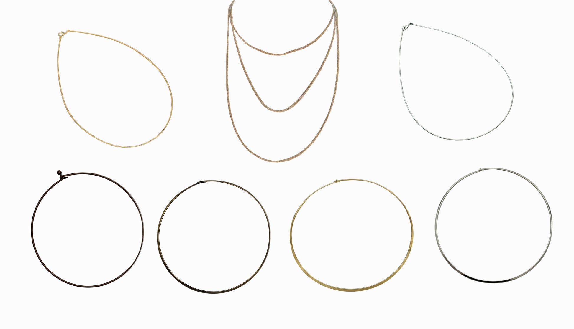 Chaîne en argent 925 ou tours du cou métalliques divers : choisissez votre longueur ou modèle NACRELUNE collier