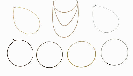 Chaîne en argent 925 ou tours du cou métalliques divers : choisissez votre longueur ou modèle NACRELUNE collier