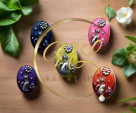 🎃Pendentif en forme de chat, choisissez votre couleur NACRELUNE collier