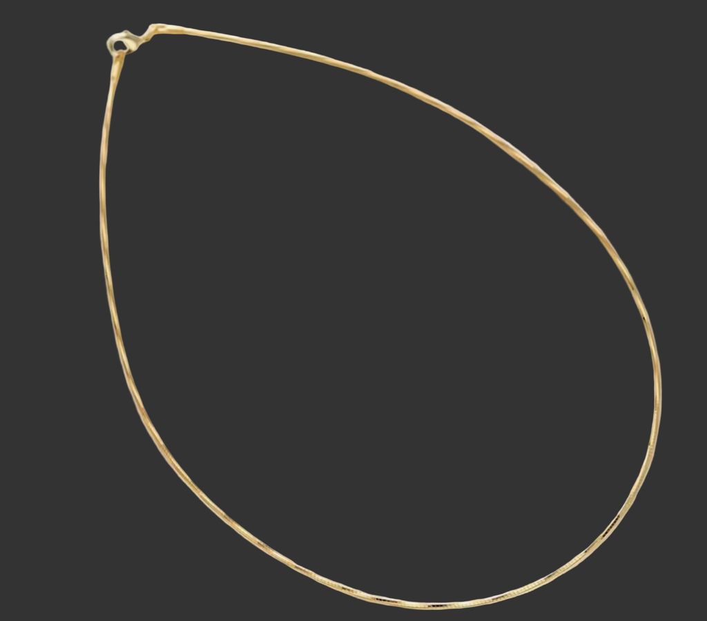 Chaîne en argent 925 ou tours du cou métalliques divers : choisissez votre longueur ou modèle Tour du cou semi rigide cuivre plaqué or 40cm nacrelune.com collier