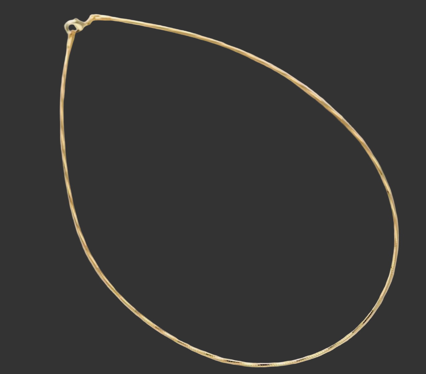 Chaîne en argent 925 ou tours du cou métalliques divers : choisissez votre longueur ou modèle Tour du cou semi rigide cuivre plaqué or 40cm NACRELUNE collier