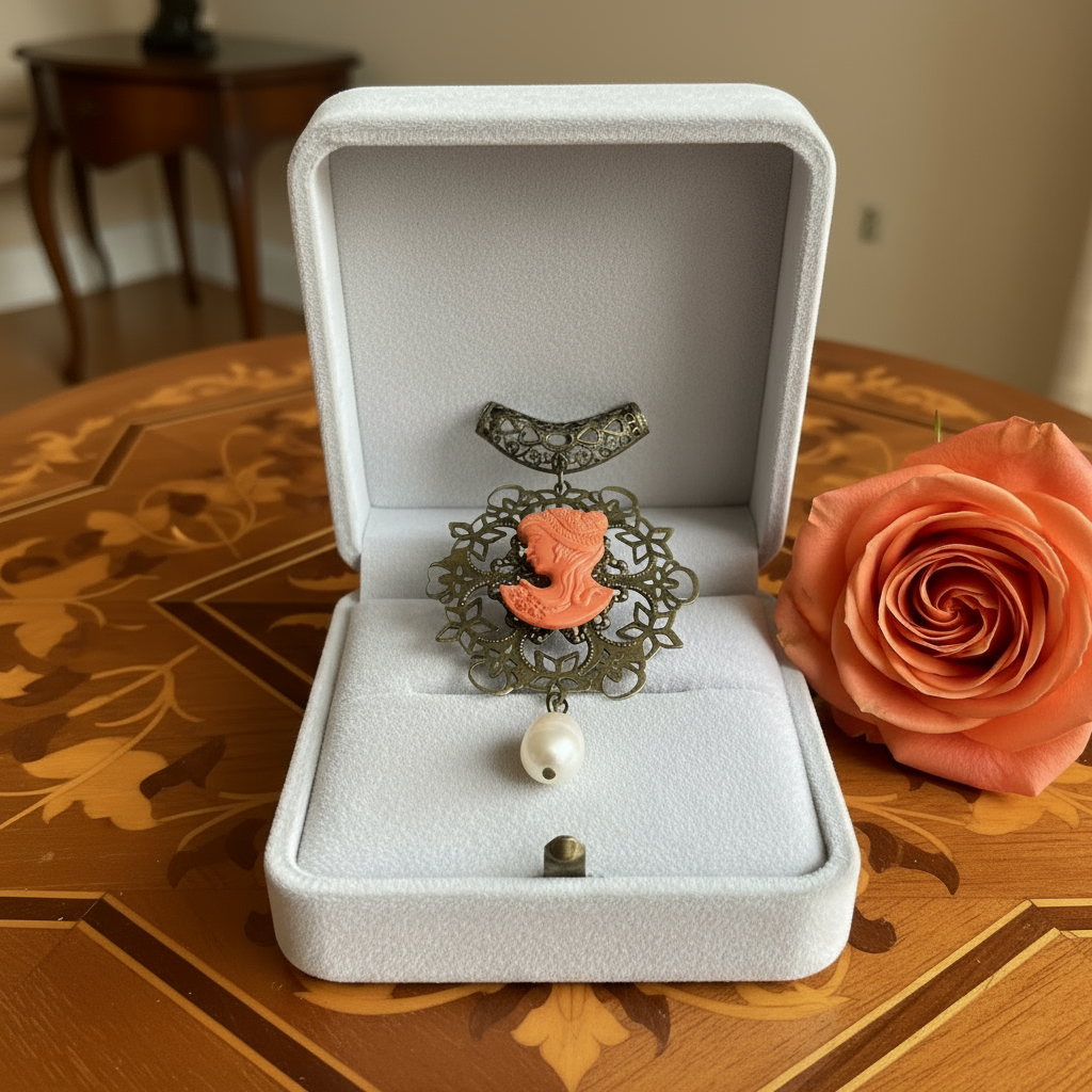 Pendentif en resine avec perle de culture nacrelune.com pendentif