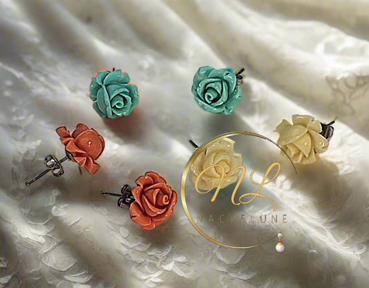 Lot de 3 paires de boucles d'oreille en résine