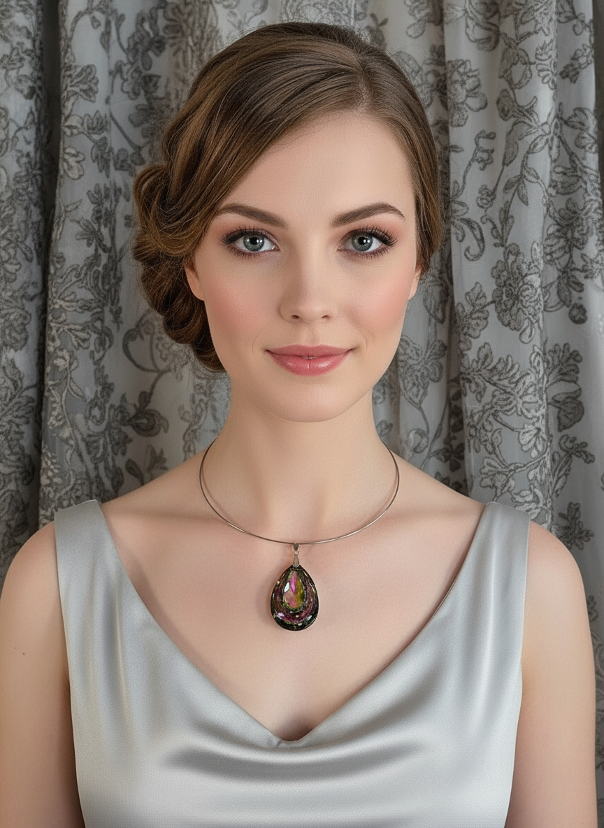 Pendentif en verre coloré NACRELUNE pendentif