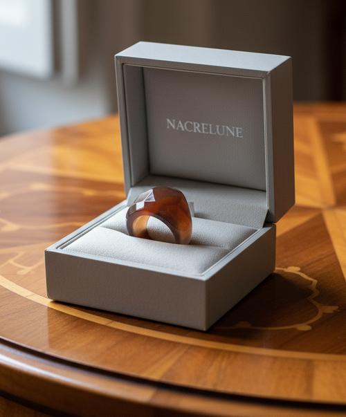 Bague en agate naturelle nacrelune.com Bague