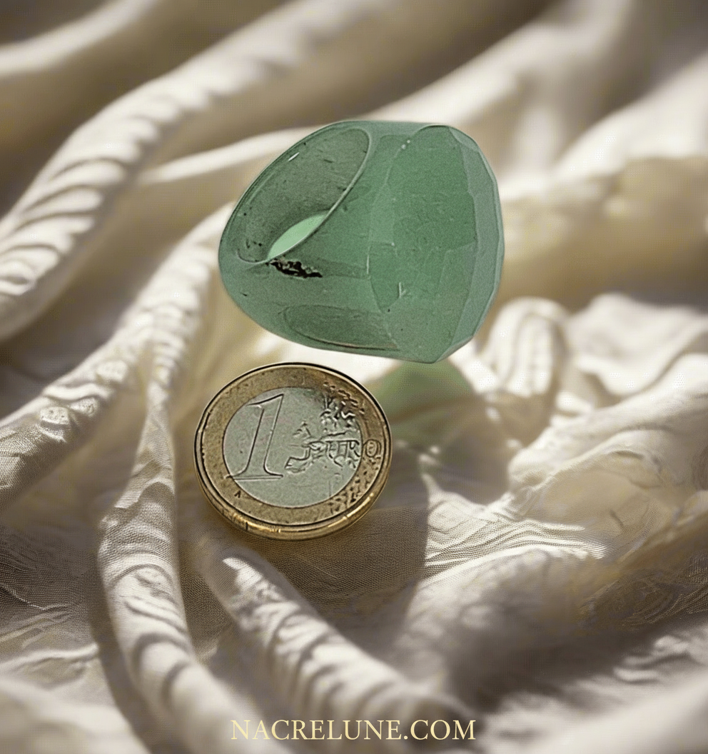 Bague en amazonite naturelle NACRELUNE Bague