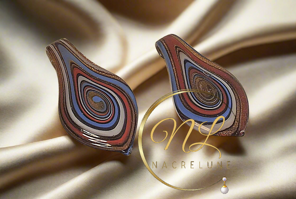 Pendentif en verre artistique coloré nacrelune.com pendentif