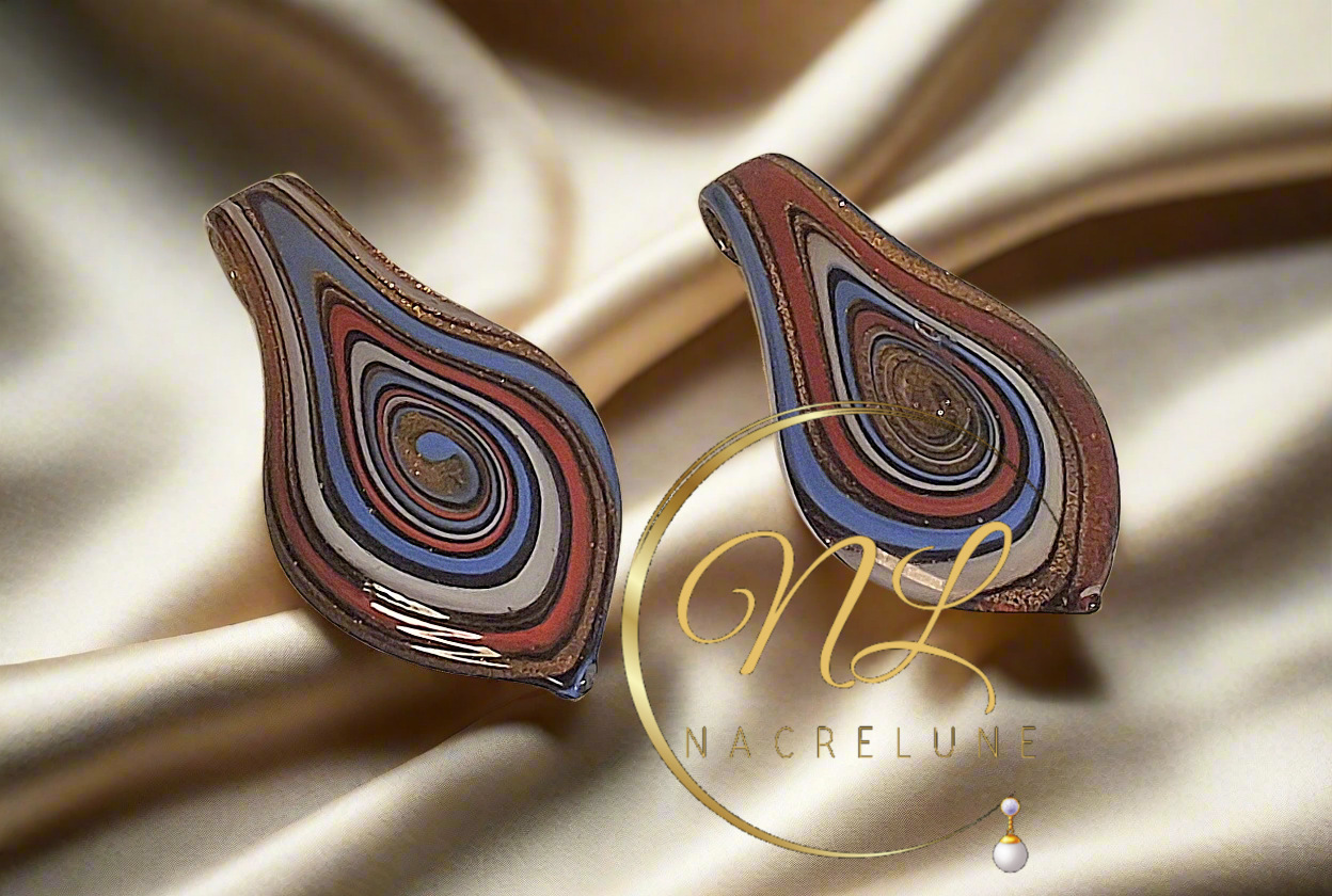 Pendentif en verre artistique coloré nacrelune.com pendentif