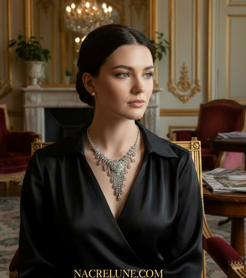 Parure strass complète coeur NACRELUNE parure