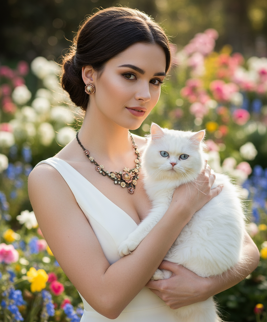 Parure de fleurs en émail NACRELUNE parure