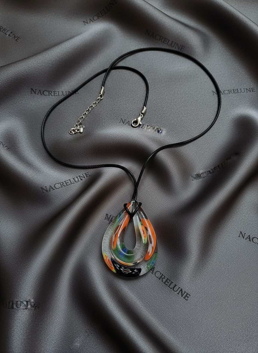 Pendentif en verre nacrelune.com pendentif