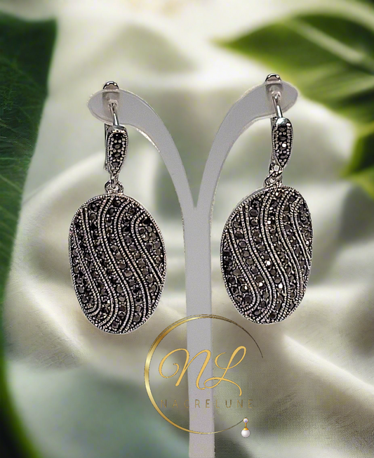 Boucles d’oreille en marcassites