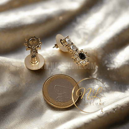 Boucles d’oreille imitation émeraudes