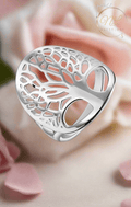 Bague en argent en forme d’arbre 59 nacrelune.com Bague