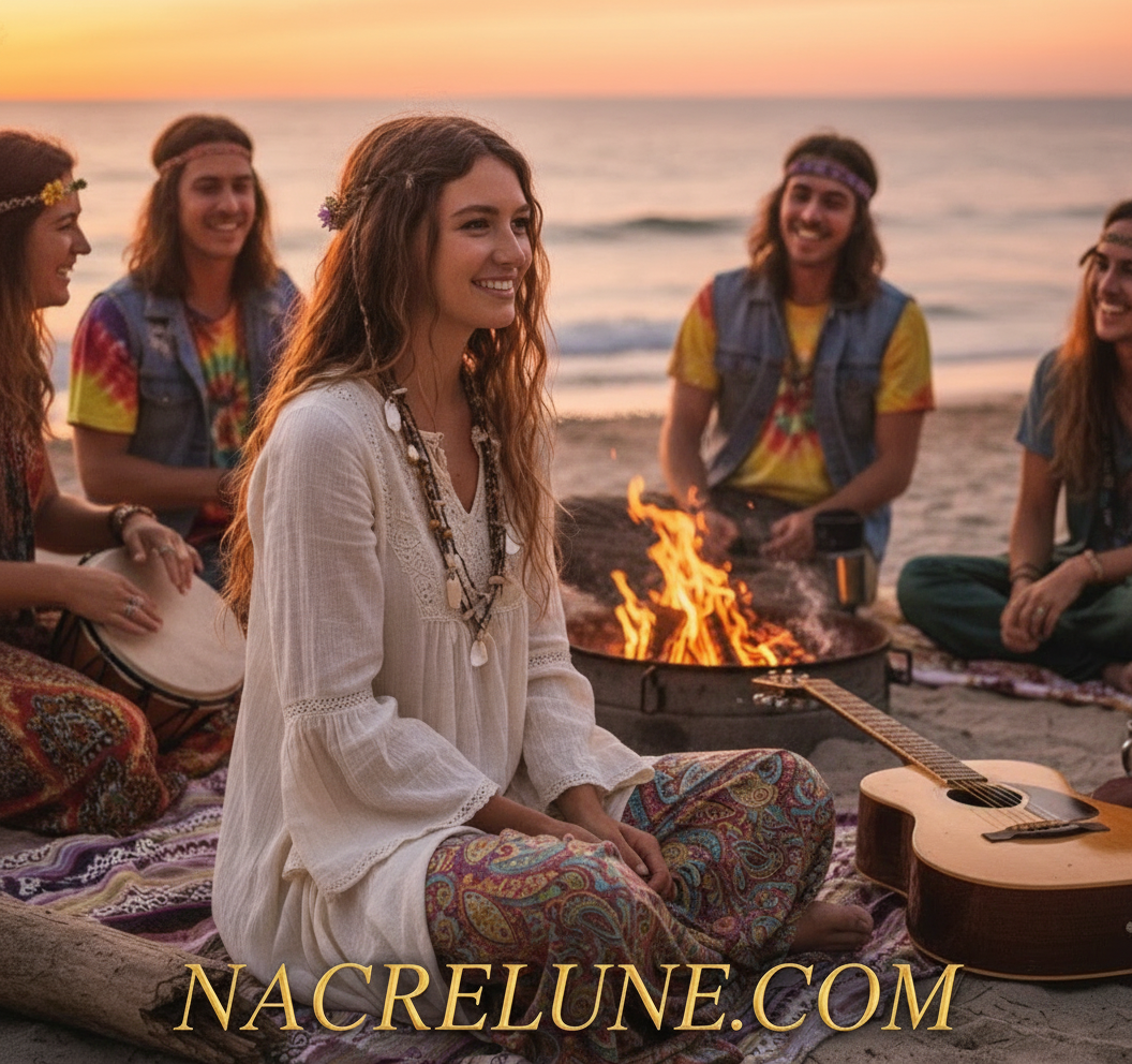 Collier en perles de rocaille avec chips de nacre NACRELUNE collier