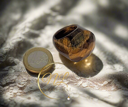 Bague en oeil du tigre pierre naturelle