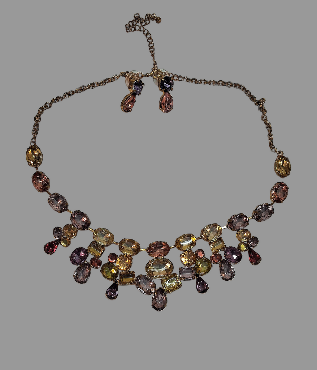 Parure en strass multicolores nacrelune.com parure