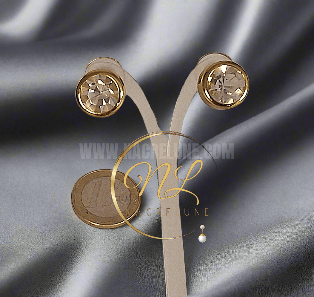 Boucles d’oreille imitation diamant