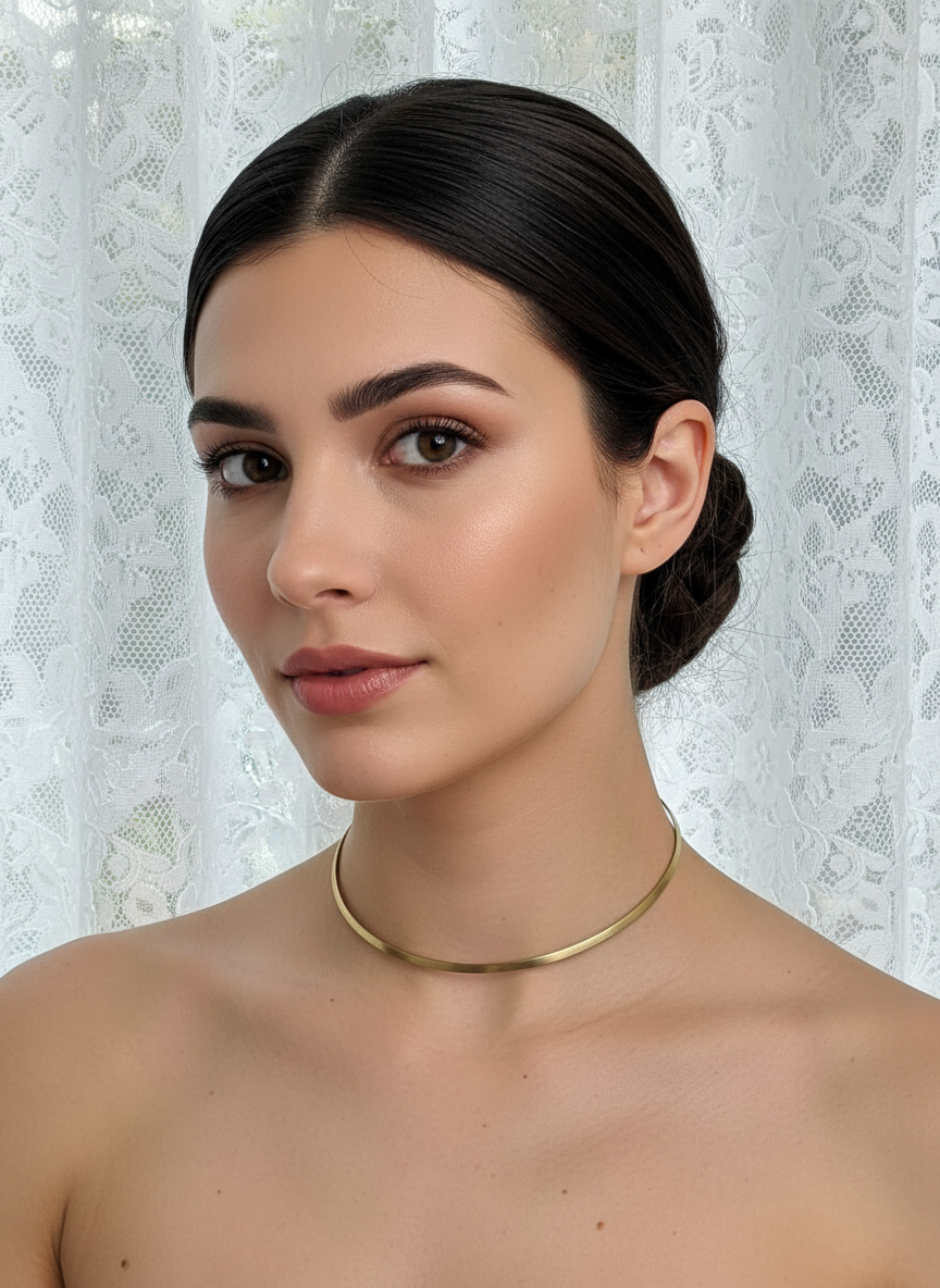 Chaîne en argent 925 ou tours du cou métalliques divers : choisissez votre longueur ou modèle Tour du cou rigide couleur vieil or 40cm NACRELUNE collier