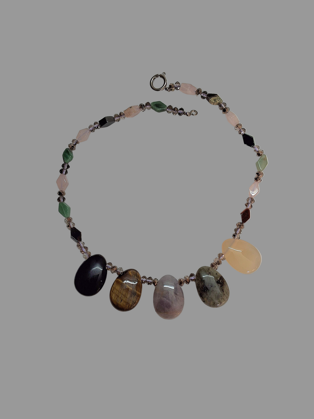 Collier de pierres naturelles semi précieuses nacrelune.com collier