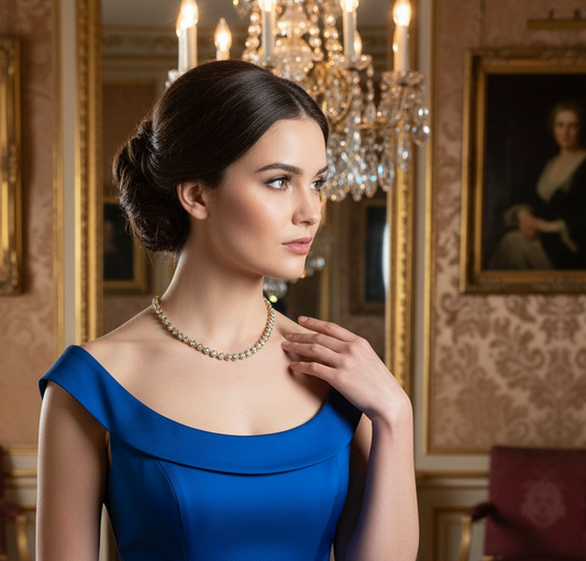 Collier zirconium imitation rivière de diamants NACRELUNE collier