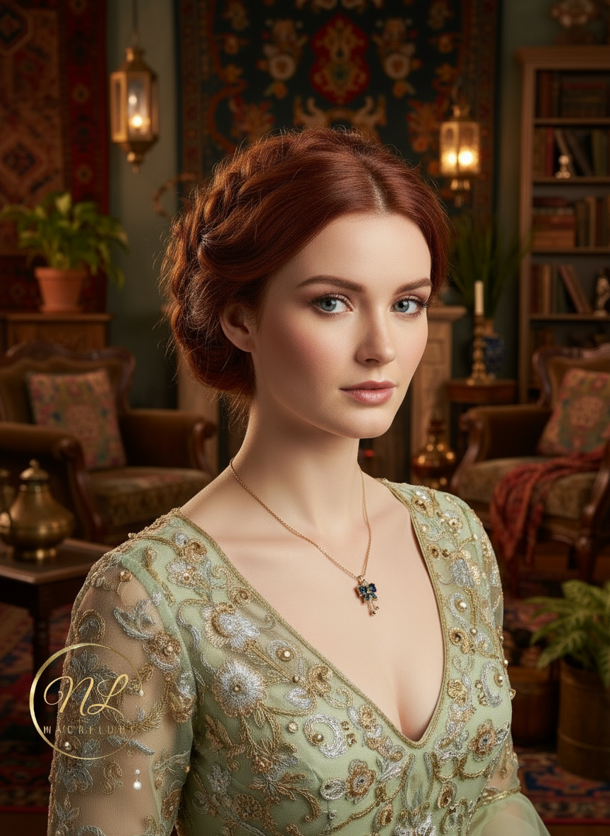 Pendentif en zirconia imitation émeraude en forme de papillon NACRELUNE pendentif