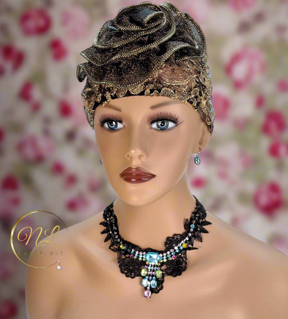 Parure en dentelle avec strass : choisissez votre couleur