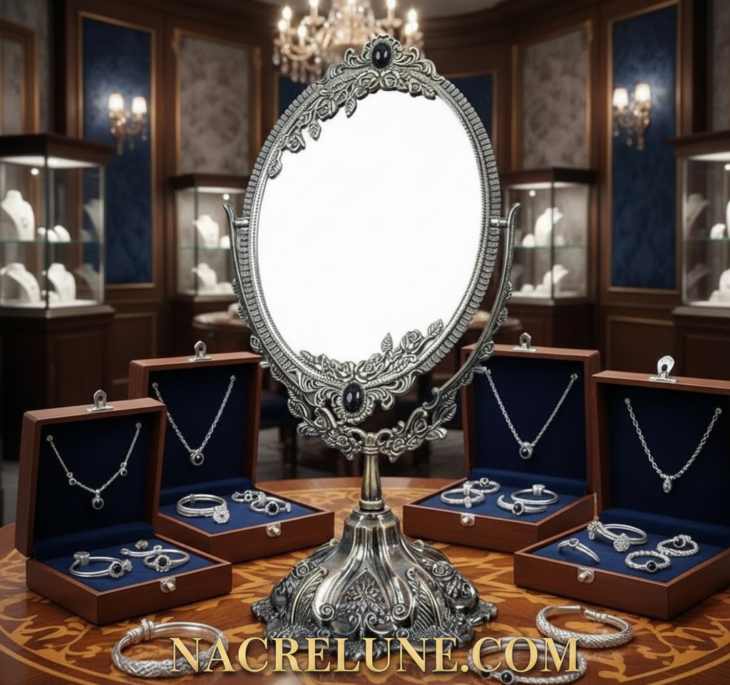 Miroir style vintage pour la coiffeuse nacrelune.com accessoires