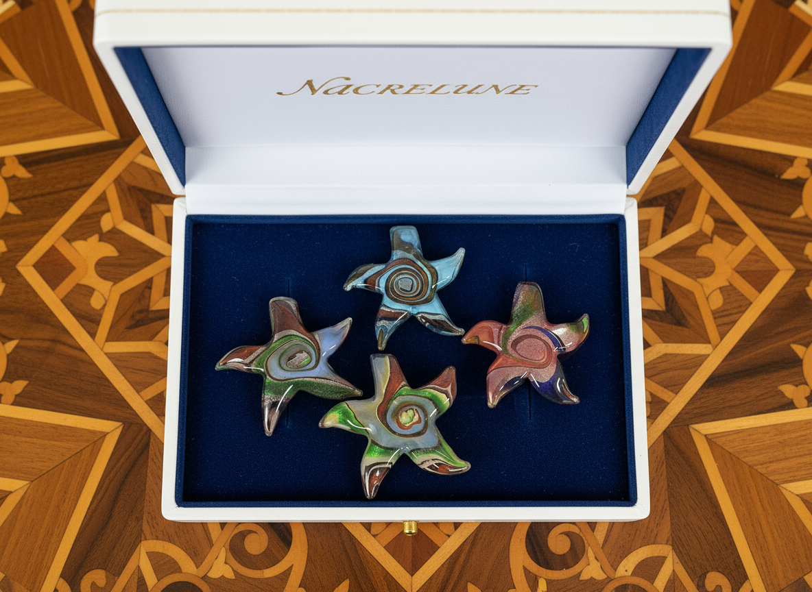 Pendentif en verre en forme d’étoile nacrelune.com pendentif